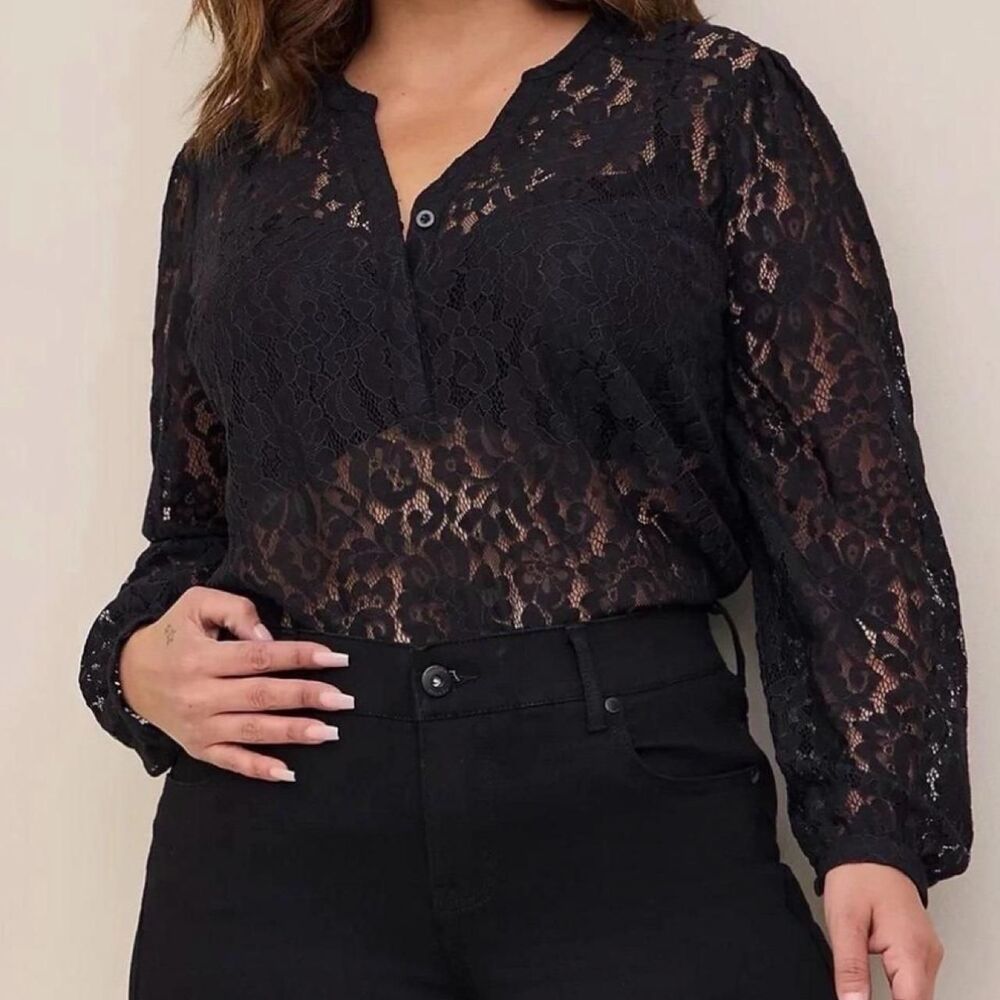 Torrid Women's Black Blouse